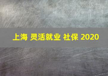 上海 灵活就业 社保 2020